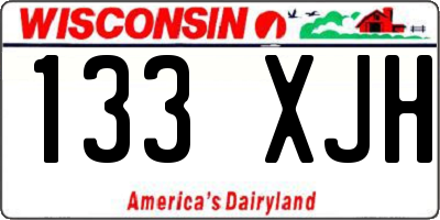 WI license plate 133XJH