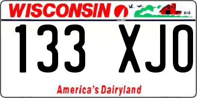 WI license plate 133XJO