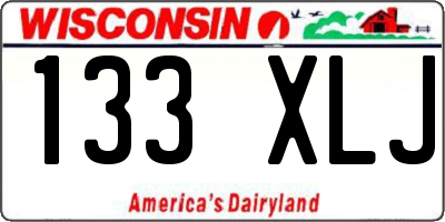WI license plate 133XLJ