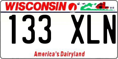 WI license plate 133XLN