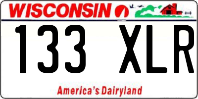 WI license plate 133XLR
