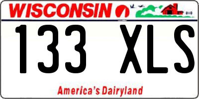 WI license plate 133XLS