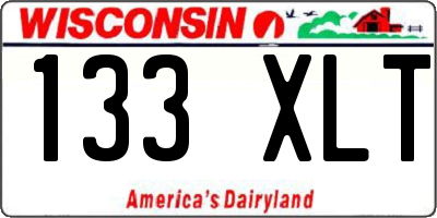 WI license plate 133XLT