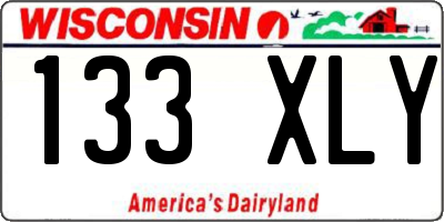 WI license plate 133XLY
