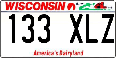 WI license plate 133XLZ