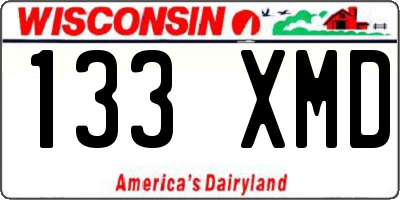 WI license plate 133XMD