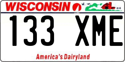 WI license plate 133XME