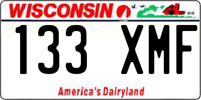 WI license plate 133XMF