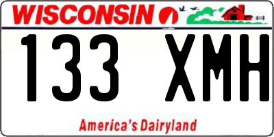 WI license plate 133XMH