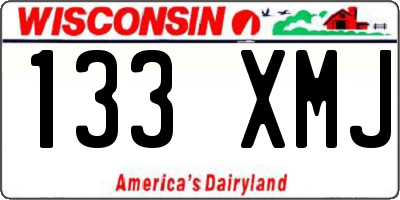 WI license plate 133XMJ