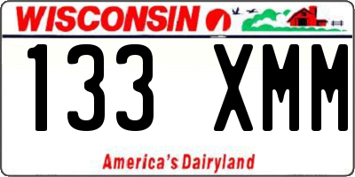 WI license plate 133XMM