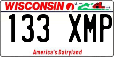 WI license plate 133XMP
