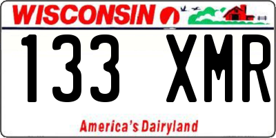 WI license plate 133XMR