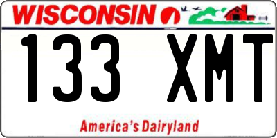 WI license plate 133XMT