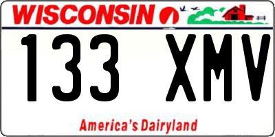 WI license plate 133XMV