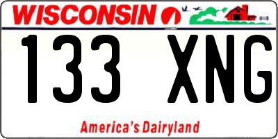 WI license plate 133XNG