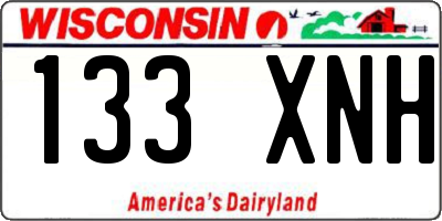 WI license plate 133XNH