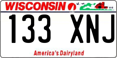 WI license plate 133XNJ