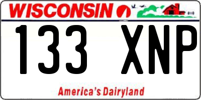 WI license plate 133XNP