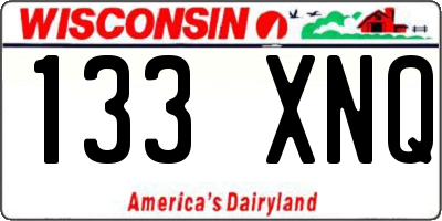 WI license plate 133XNQ