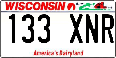 WI license plate 133XNR