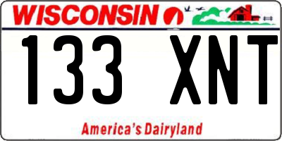 WI license plate 133XNT