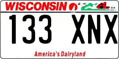WI license plate 133XNX