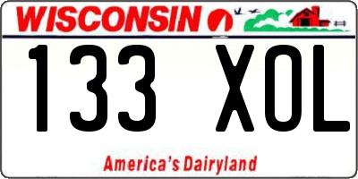 WI license plate 133XOL