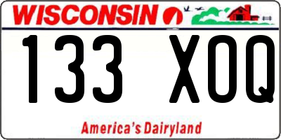 WI license plate 133XOQ