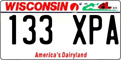 WI license plate 133XPA