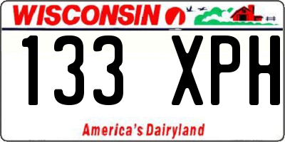 WI license plate 133XPH