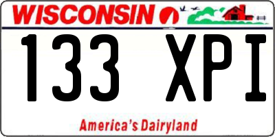 WI license plate 133XPI