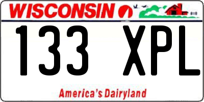 WI license plate 133XPL
