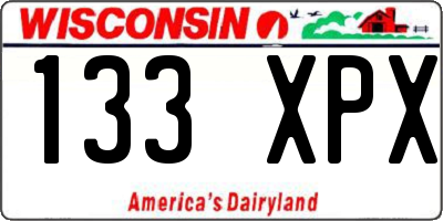WI license plate 133XPX