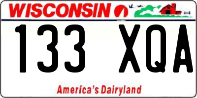 WI license plate 133XQA