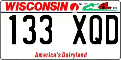 WI license plate 133XQD