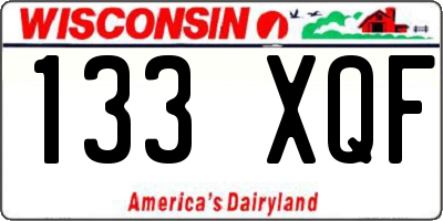 WI license plate 133XQF