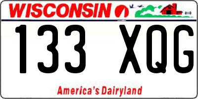 WI license plate 133XQG