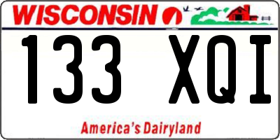WI license plate 133XQI