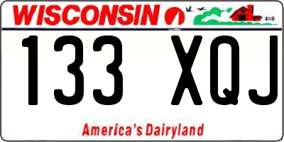 WI license plate 133XQJ