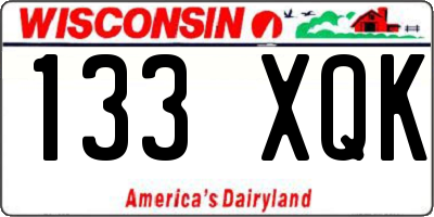 WI license plate 133XQK