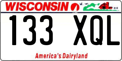 WI license plate 133XQL