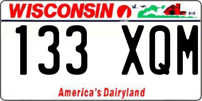 WI license plate 133XQM