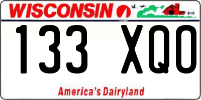 WI license plate 133XQO