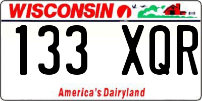 WI license plate 133XQR