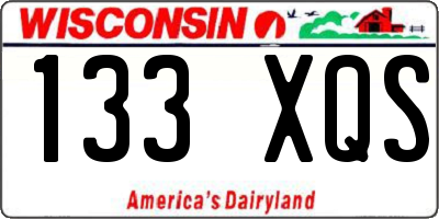 WI license plate 133XQS