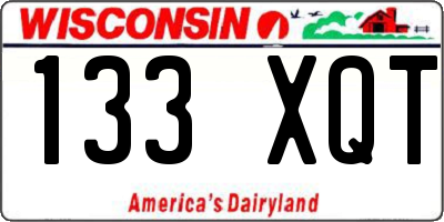 WI license plate 133XQT