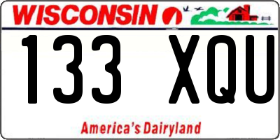 WI license plate 133XQU