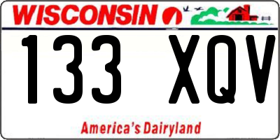 WI license plate 133XQV