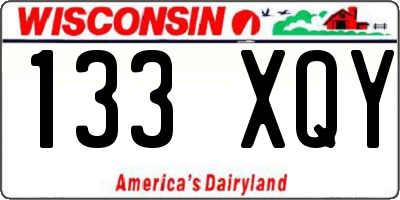 WI license plate 133XQY
